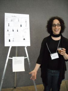 Sarah Leavitt with art at Comics and Medicine 2011