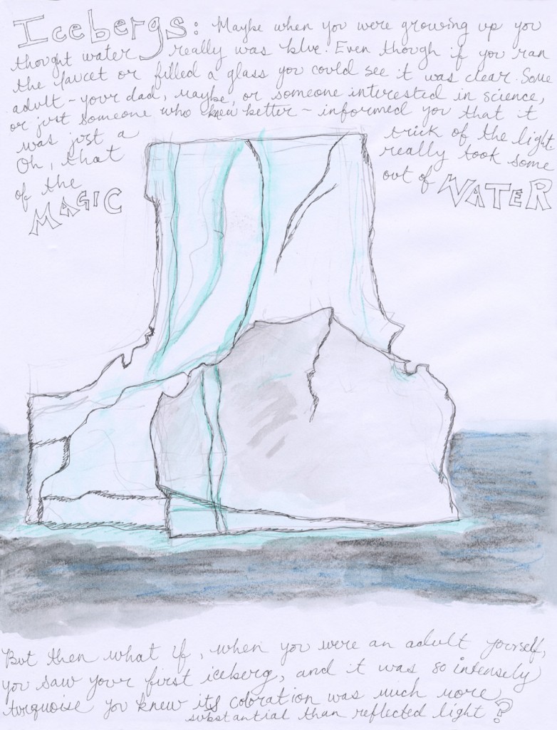 Icebergs, drawing by Sarah Leavitt